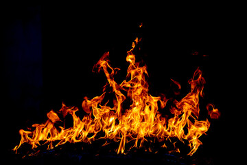 Fototapeta na wymiar Fire flame motion pattern abstract texture. Burning fire, flame overlay background.