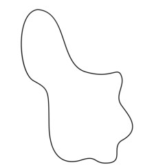 Obraz premium Abstract Organic Outline Blob 