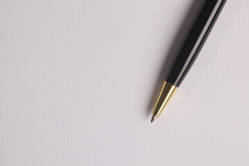 Pen for business documents placed on a white background.