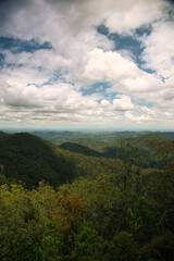 clouds over the mountains