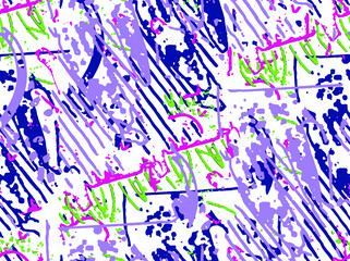 Hand drawn artistic floral geometric abstract print. Creative collage seamless pattern. Fashionable digital template for design rug, scarf, jacket, pillow, bed cover, curtain, shirt, swimsuit, towel 