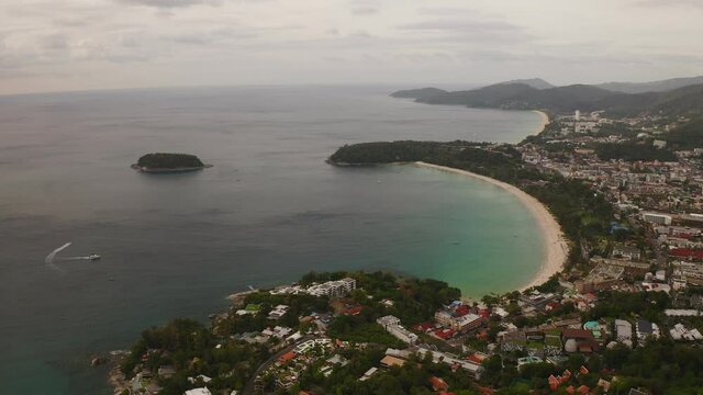 Aerial view Karon View Point in Phuket ,Thailand.