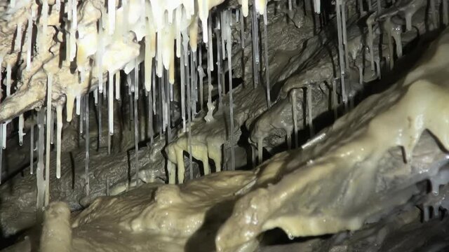Soda straws are calcite speleothems like stalactites and stalagmites