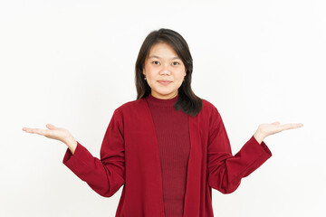 Showing 2 Product of Beautiful Asian Woman Wearing Red Shirt Isolated On White Background