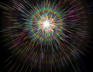 虹色の放射光CG