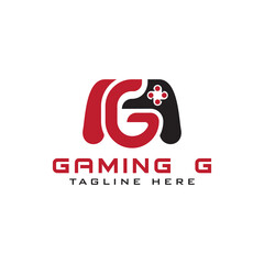 gaming logo letter mark G design vector template