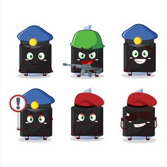 A dedicated Police officer of blue highlighter mascot design style