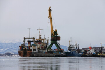 Fishing and trading port in Petropavlovsk-Kamchatsky