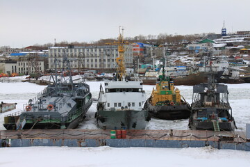 Fishing and trading port in Petropavlovsk-Kamchatsky