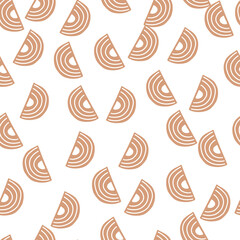 Abstract seamless pattern on white background. Geometrical shapes for textile design.