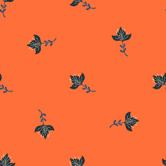 Lily abstract seamless pattern. Hand drawn flower background.