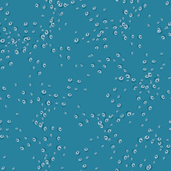 Seamless pattern bubbles on teal background. Flat texture of soap for any purpose.