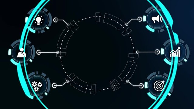 Martech marketing technology concept on virtual screen interface. Business, Technology, Internet and network concept.