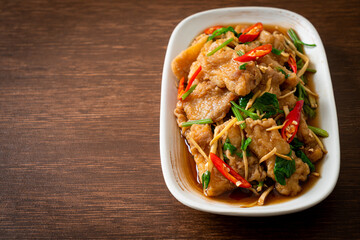 Stir Fried Fish with Chinese Celery