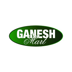 Ganesh mart logo. Ganesh mart grocery shop logo.