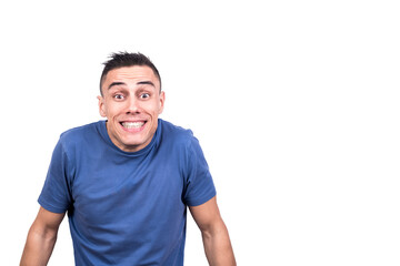 Fototapeta premium Caucasian adult man smiling while looking at camera