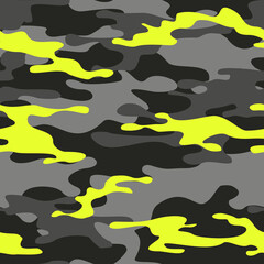 Seamless pattern camouflage military. Modern camo. Print on fabric and textiles. Vector illustration