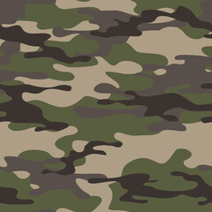 Fototapeta premium Seamless pattern camouflage military. Modern camo. Print on fabric and textiles. Vector illustration