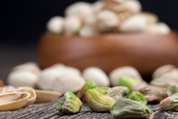delicious fried salted pistachio nuts