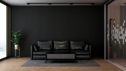 modern office lobby waiting room for company logo mockup