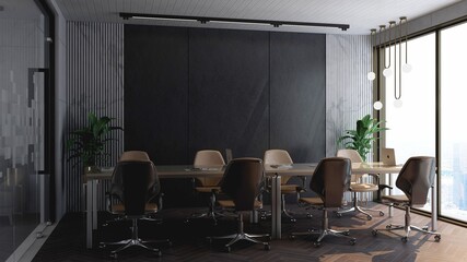 modern office meeting room for company logo mockup