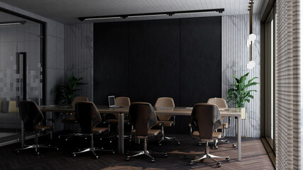 modern office meeting room for company logo mockup