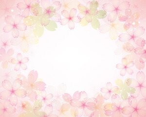 桜の花のシルエット背景