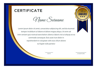 Certificate design vector templates isolated on white background