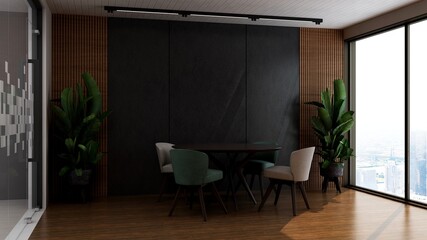modern office meeting room for company logo mockup