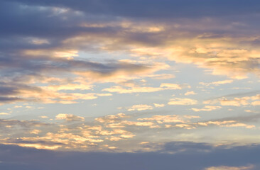 Naklejka na ściany i meble Evening sky with clouds