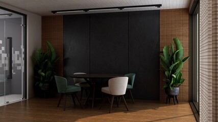 modern office meeting room for company logo mockup