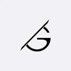 creative simple logo design letter G