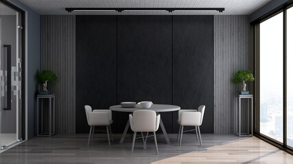 modern office meeting room for company logo mockup