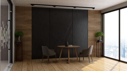 modern office meeting room for company logo mockup