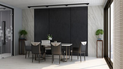 modern office meeting room for company logo mockup