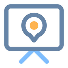 location colored line icon