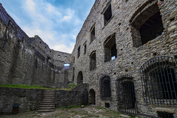 romantic castle ruins in Central Europe