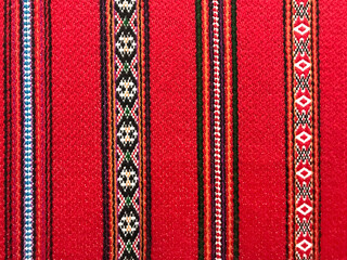 Abstract red thai fabrics background