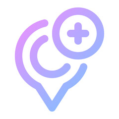 Obraz premium location gradient icon