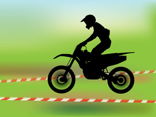 Fototapeta na wymiar Motocross Biker illustration graphic vector