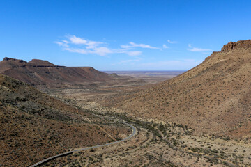 winding road through dry mountain scenery