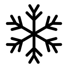snowflake line icon