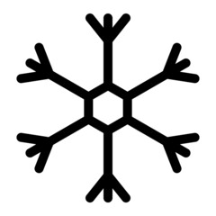 snowflake line icon