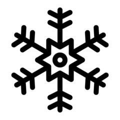 Obraz premium snowflake line icon