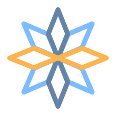 snowflake colored line icon