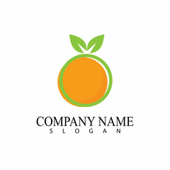 Orange logo design Vector icon illustration design