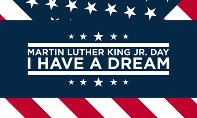 United States of America Martin Luther King Jr. Day Background Design. - obrazy, fototapety, plakaty