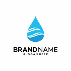 wave logo design vector template illustration