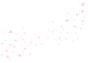 桜吹雪背景　桜のフレーム