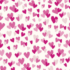 Valentines day themed surface pattern, hearts.